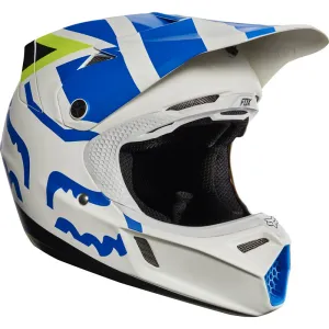 Fox V3 Creo White/Yellow Helmet