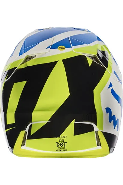 Fox V3 Creo White/Yellow Helmet