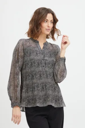 Fransa Plisse Blouse