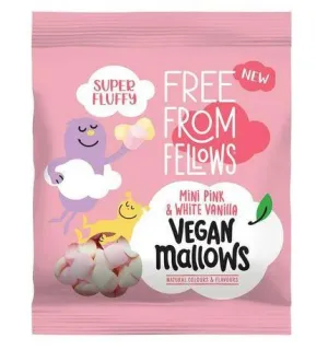 Free From Fellows Mini Pink & White Vanilla Vegan Marshmallows 105g