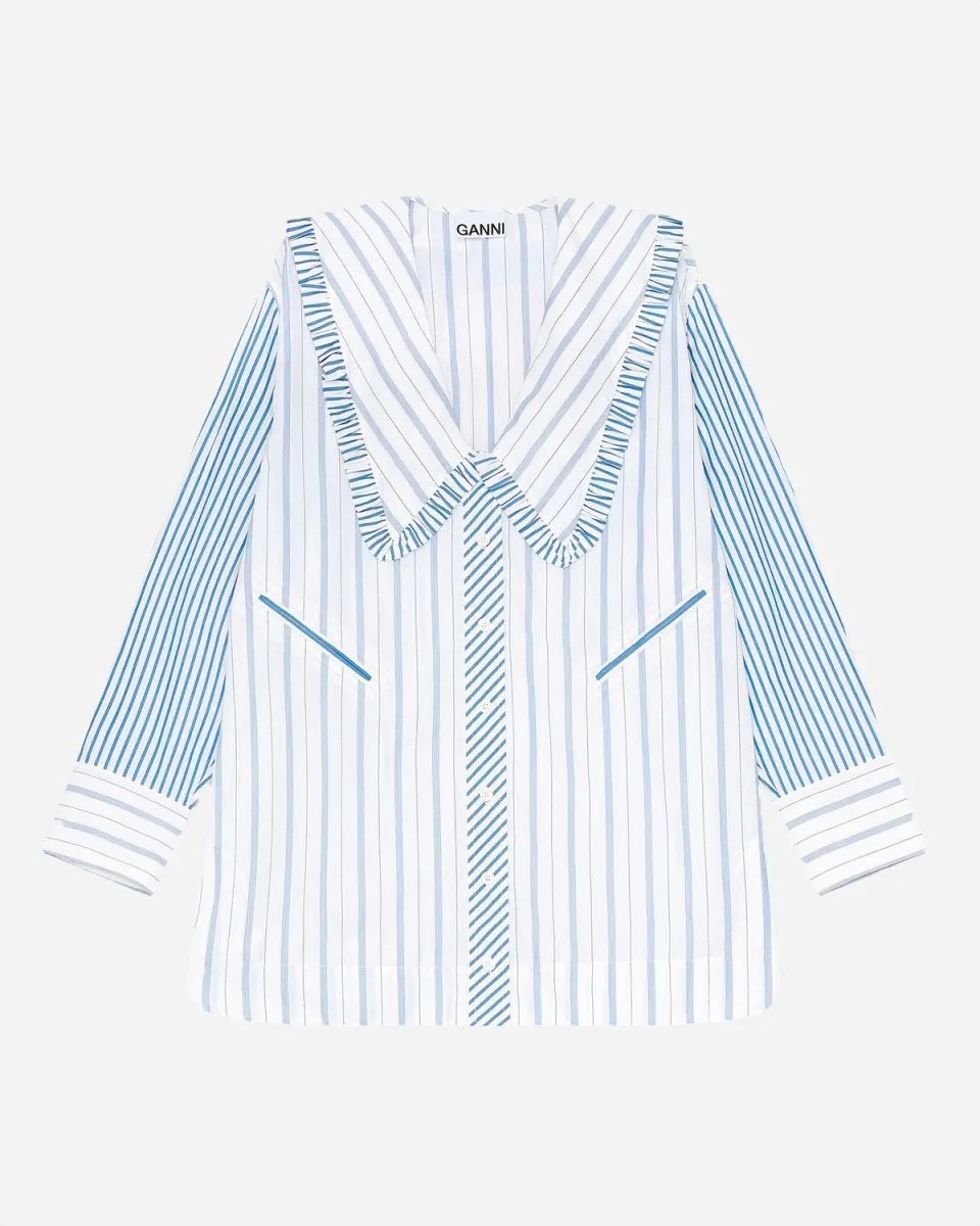 Frill Collar Shirt - Bright White