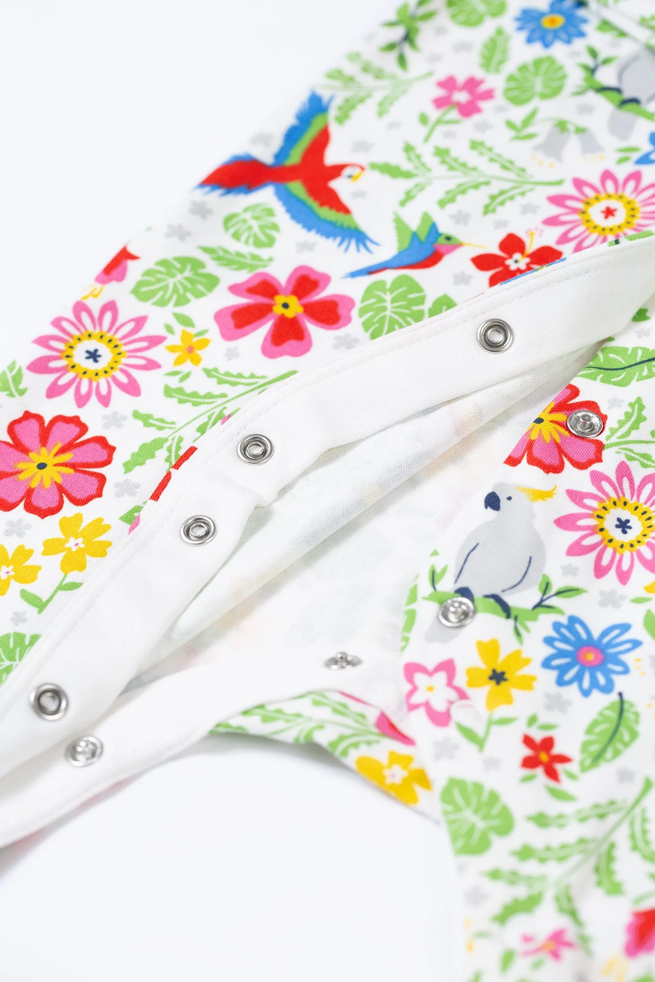 Frugi Lovely Tropical Birds Babygrow