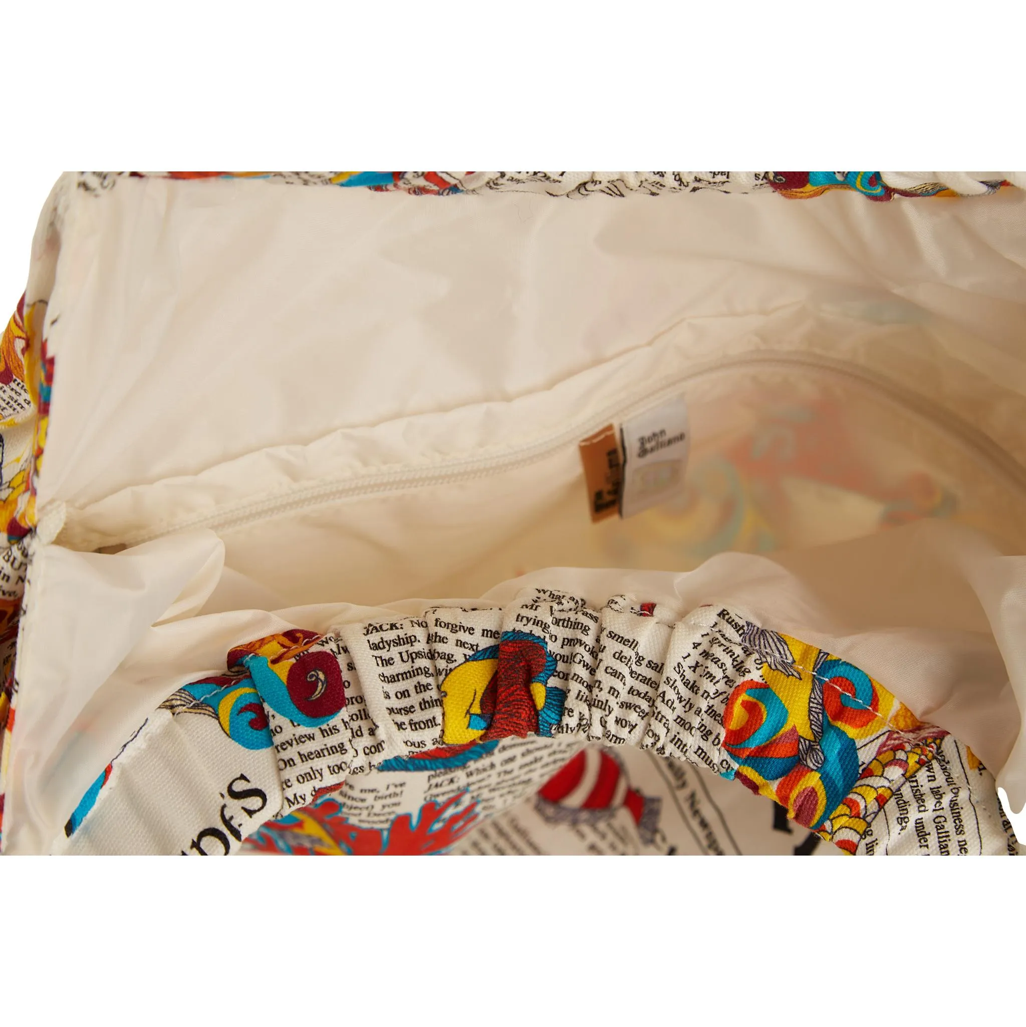 Galliano Newsprint Jumbo Ring Top Handle Bag