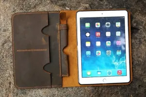 Genuine Leather iPad Cover Case Organizer for iPad Pro 9.7", 11", & 12.9"