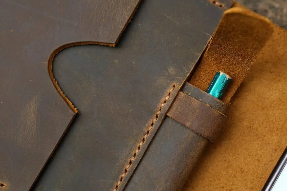 Genuine Leather iPad Cover Case Organizer for iPad Pro 9.7", 11", & 12.9"