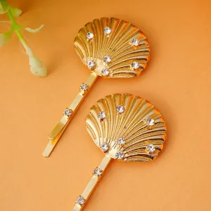 Golden Hair Pin Set Of 2
