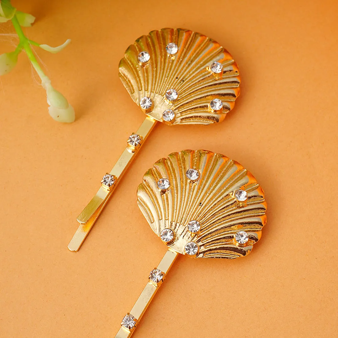 Golden Hair Pin Set Of 2