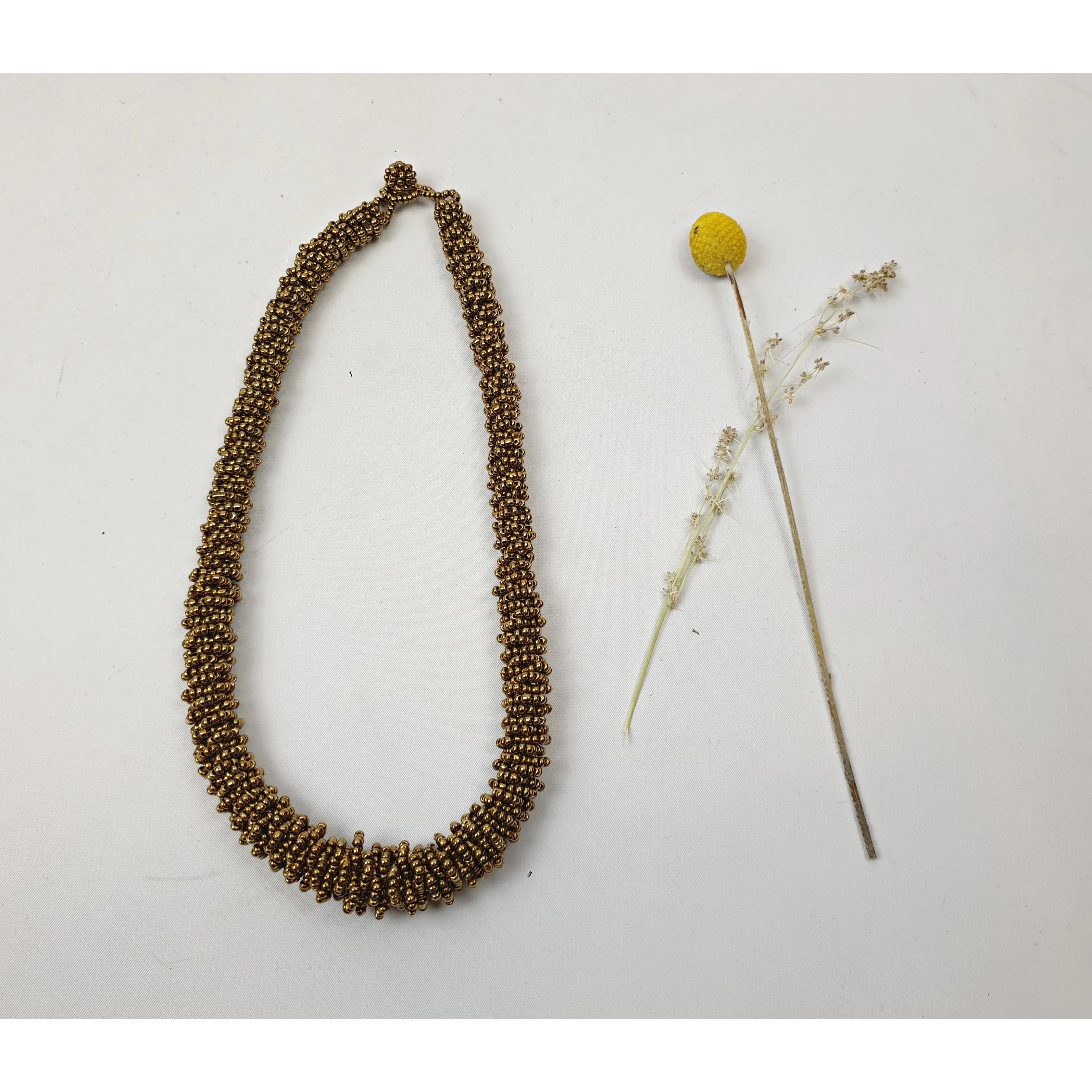 Gorman gold beaded chunky necklace