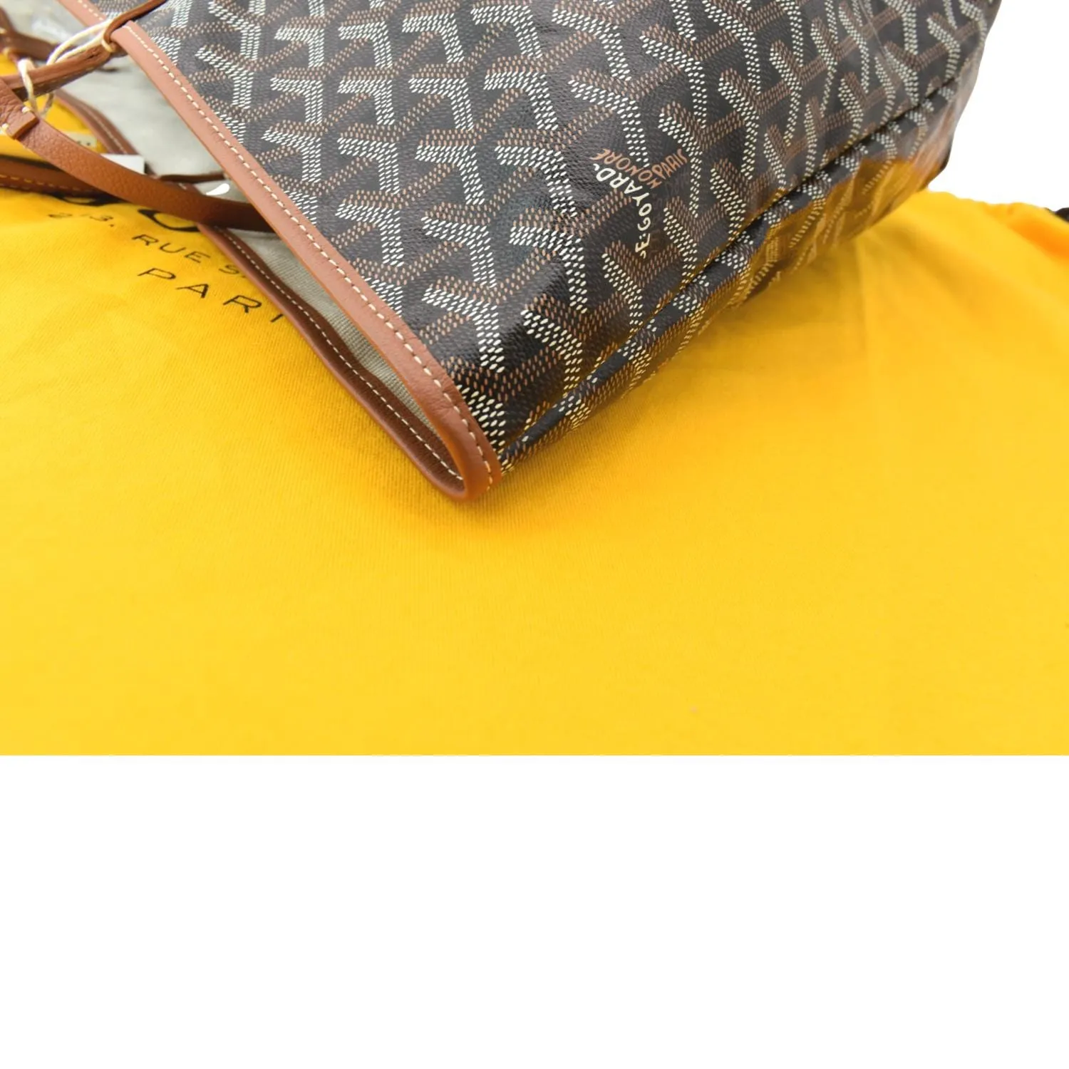 GOYARD Saint Louis GM Canvas Tote Shoulder Bag Tan