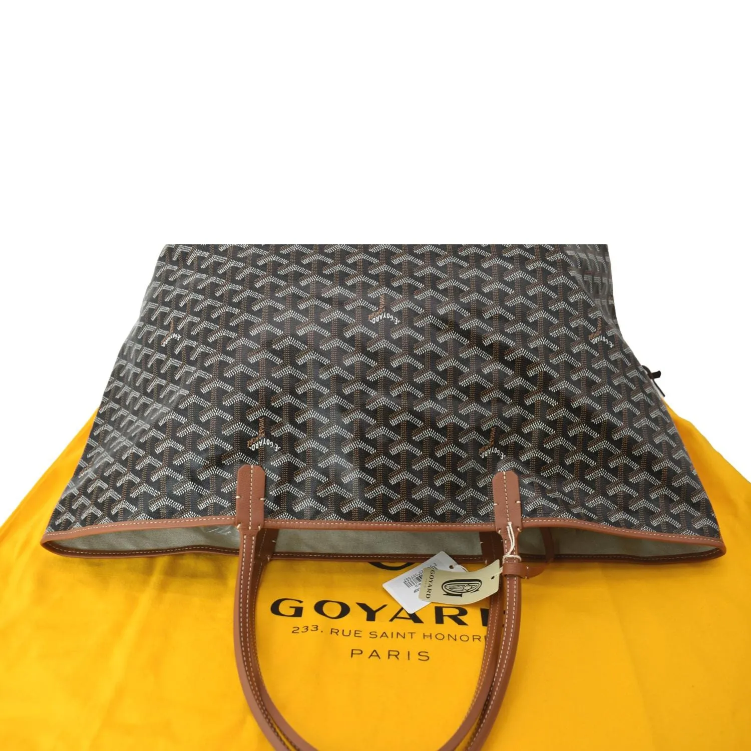 GOYARD Saint Louis GM Canvas Tote Shoulder Bag Tan