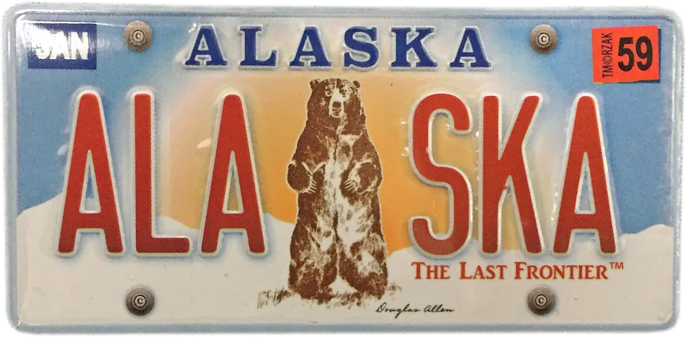 Grizzly License Plate Magnet