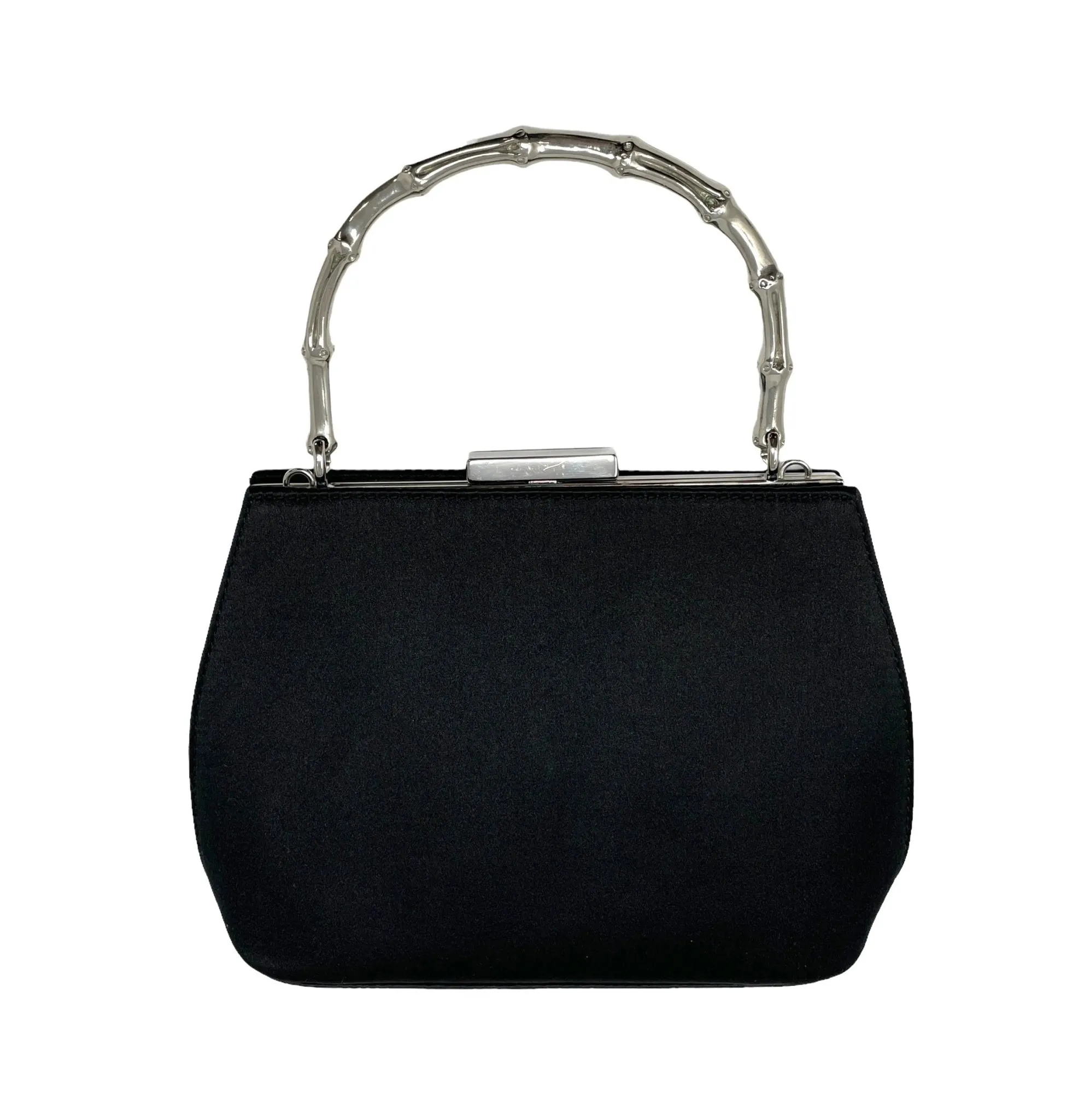 Gucci Black Satin 2way Top Handle