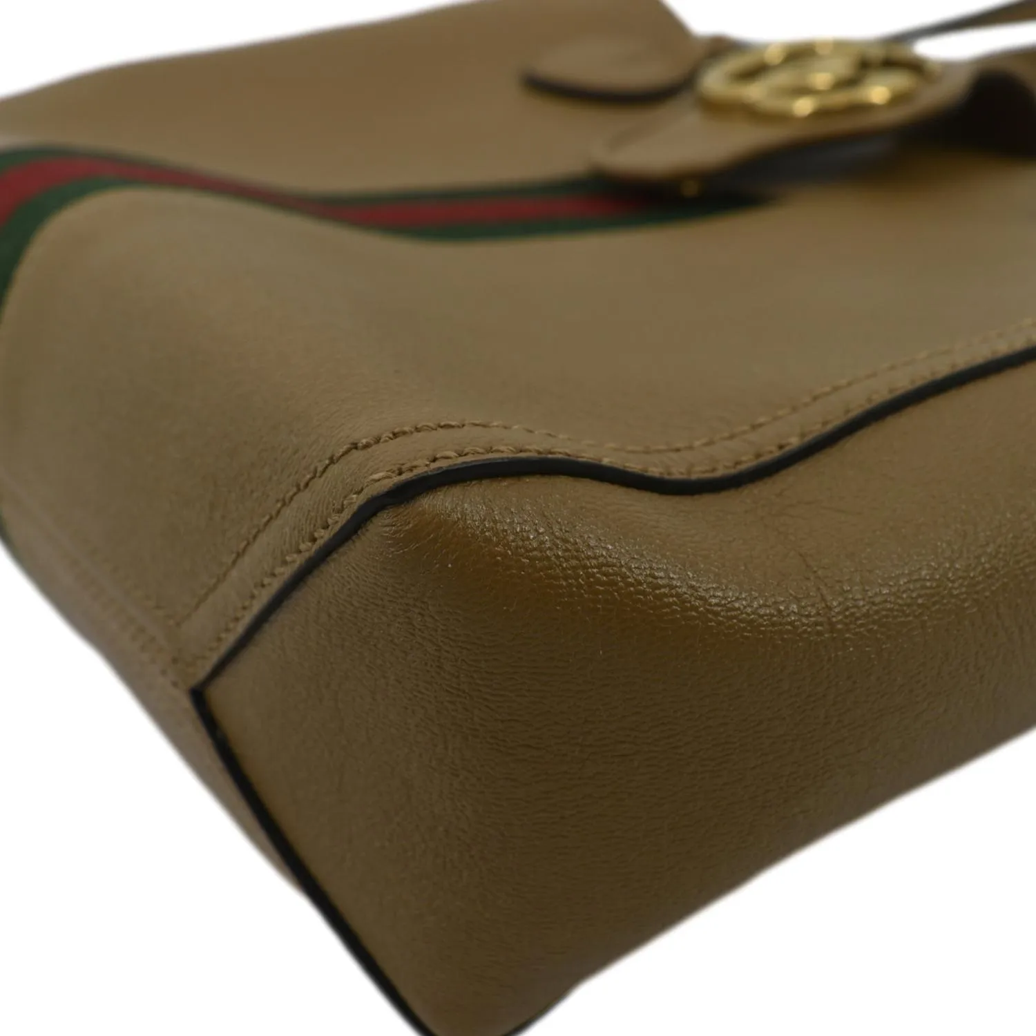 GUCCI Dahlia Leather Tote Bag Tan 652680