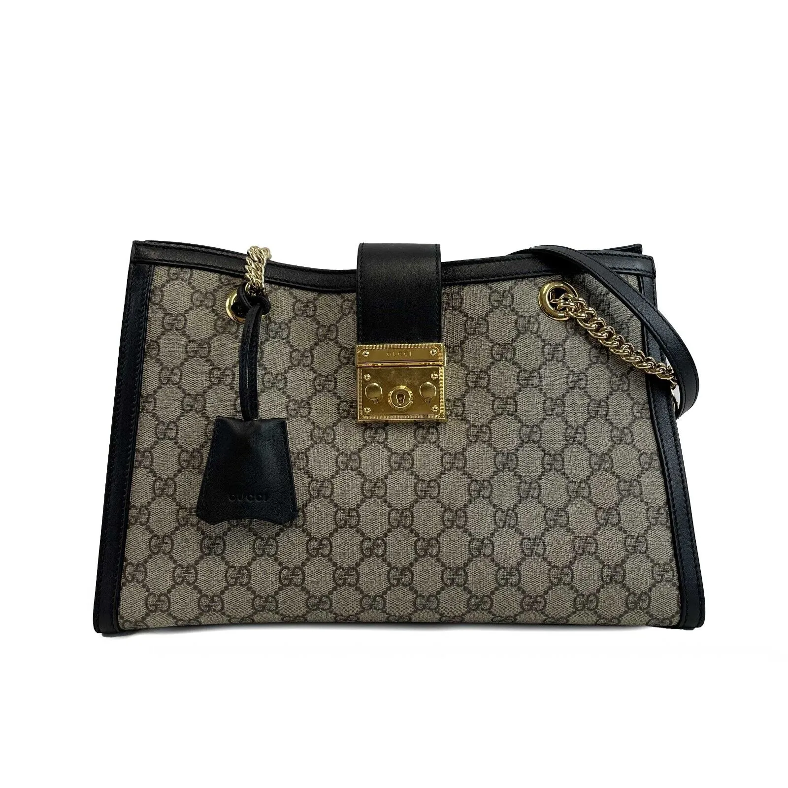 Gucci GG Supreme Padlock Chain Tote Medium
