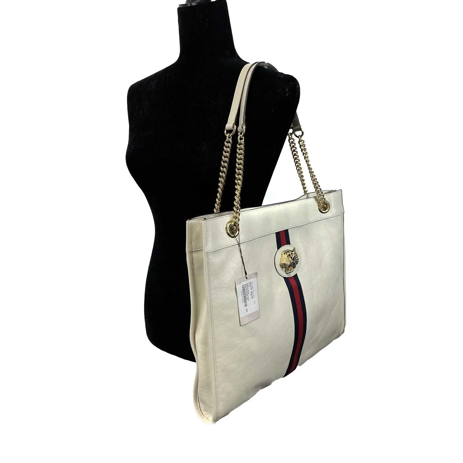 Gucci - New w/ Tags - Rajah Tote - White Shoulder Bag