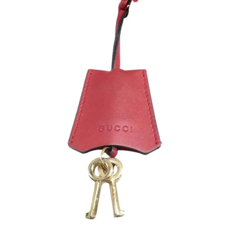 GUCCI Padlock Medium GG Supreme Canvas Tote Bag Red 479197