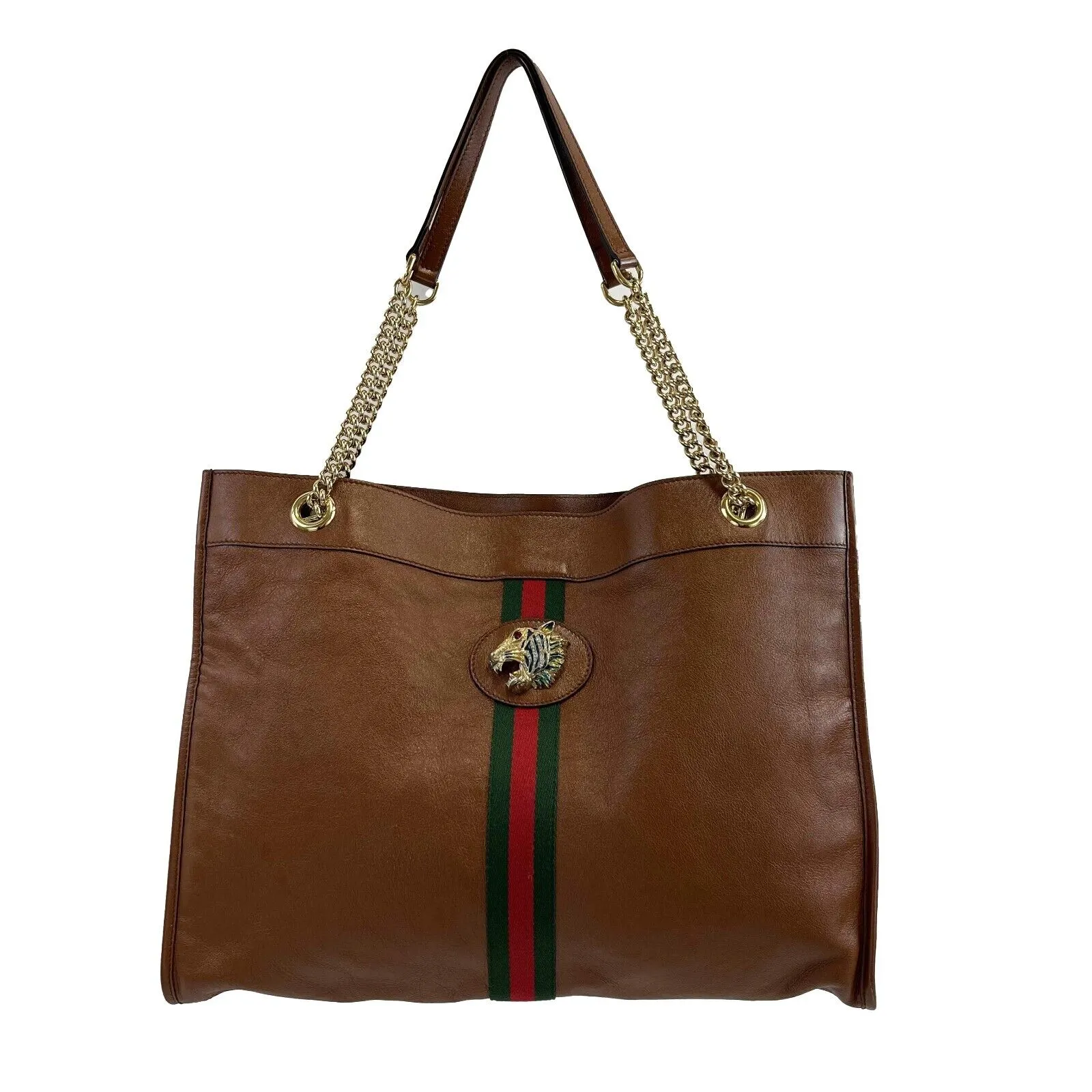 Gucci - Rajah Tote - Brown Shoulder Bag W/ Pouch