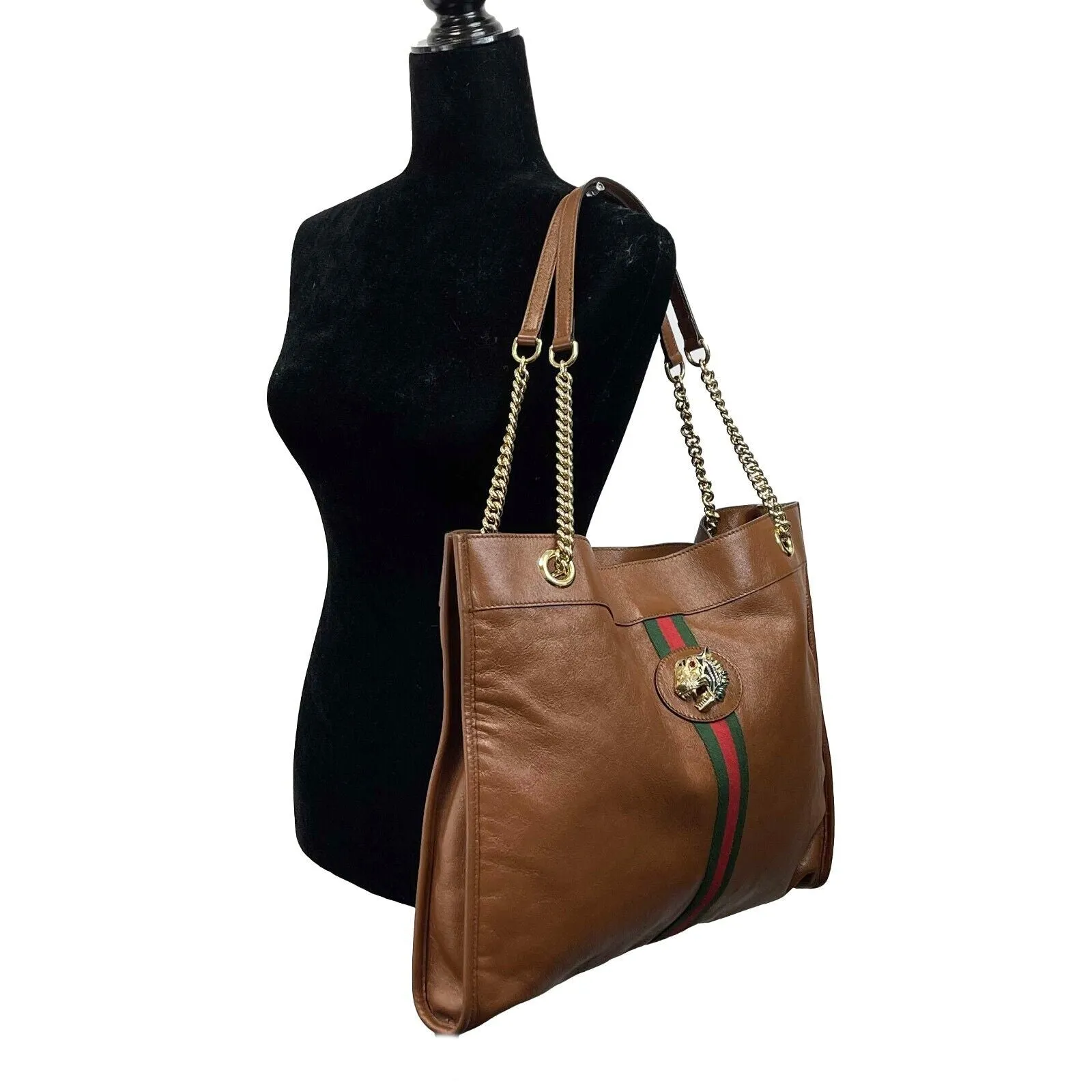 Gucci - Rajah Tote - Brown Shoulder Bag W/ Pouch