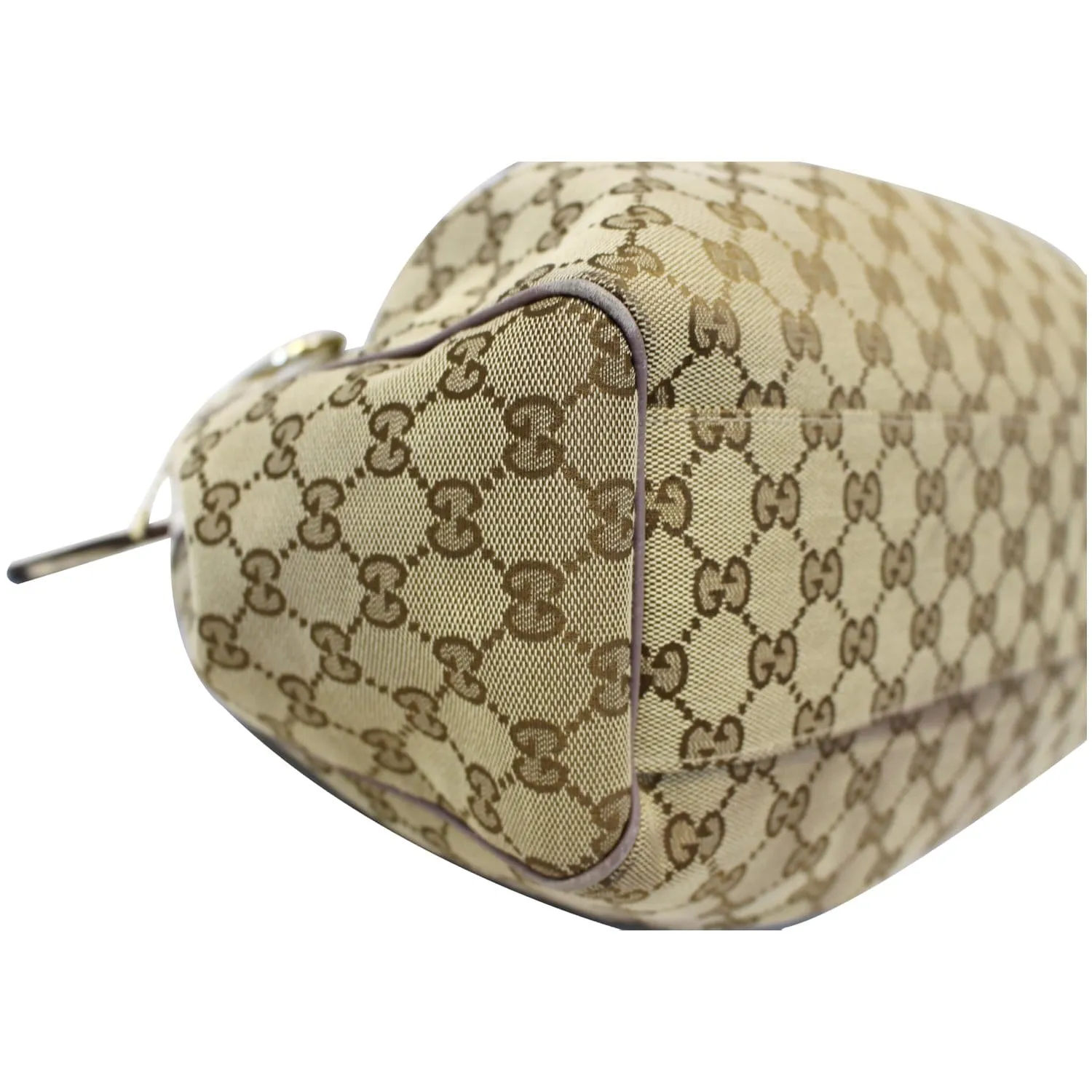 GUCCI Sukey Medium  GG Canvas Tote Bag Beige 211944