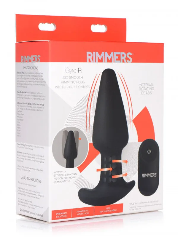 Gyro-R 10x Smooth Rimming Plug With Remote Control