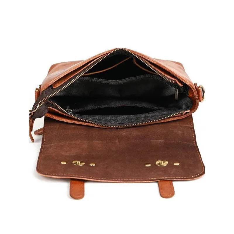 Handmade Women’s Leather Crossbody Bag for Travel