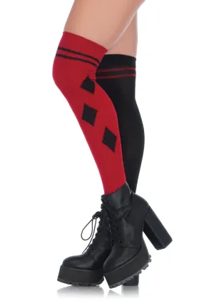 Harlequin Over the Knee Socks - One Size