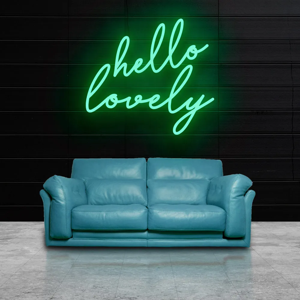 HELLO LOVELY Neon Sign Light