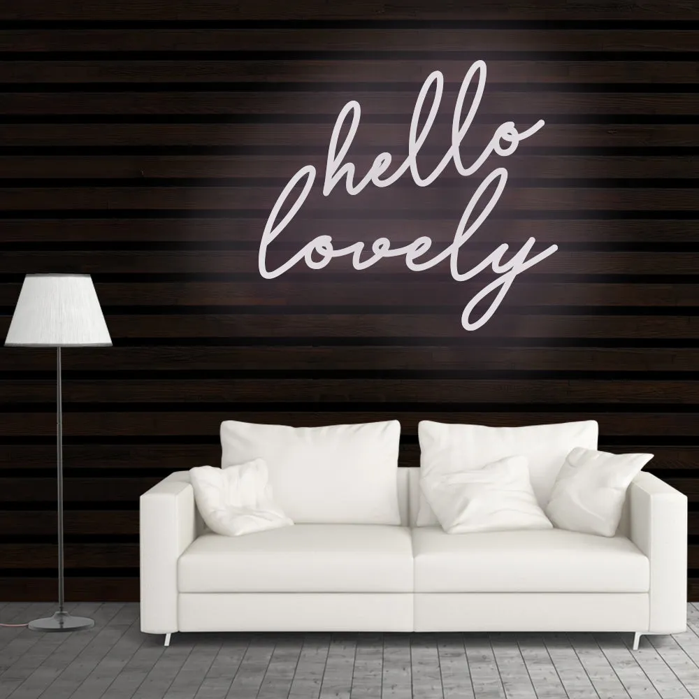 HELLO LOVELY Neon Sign Light