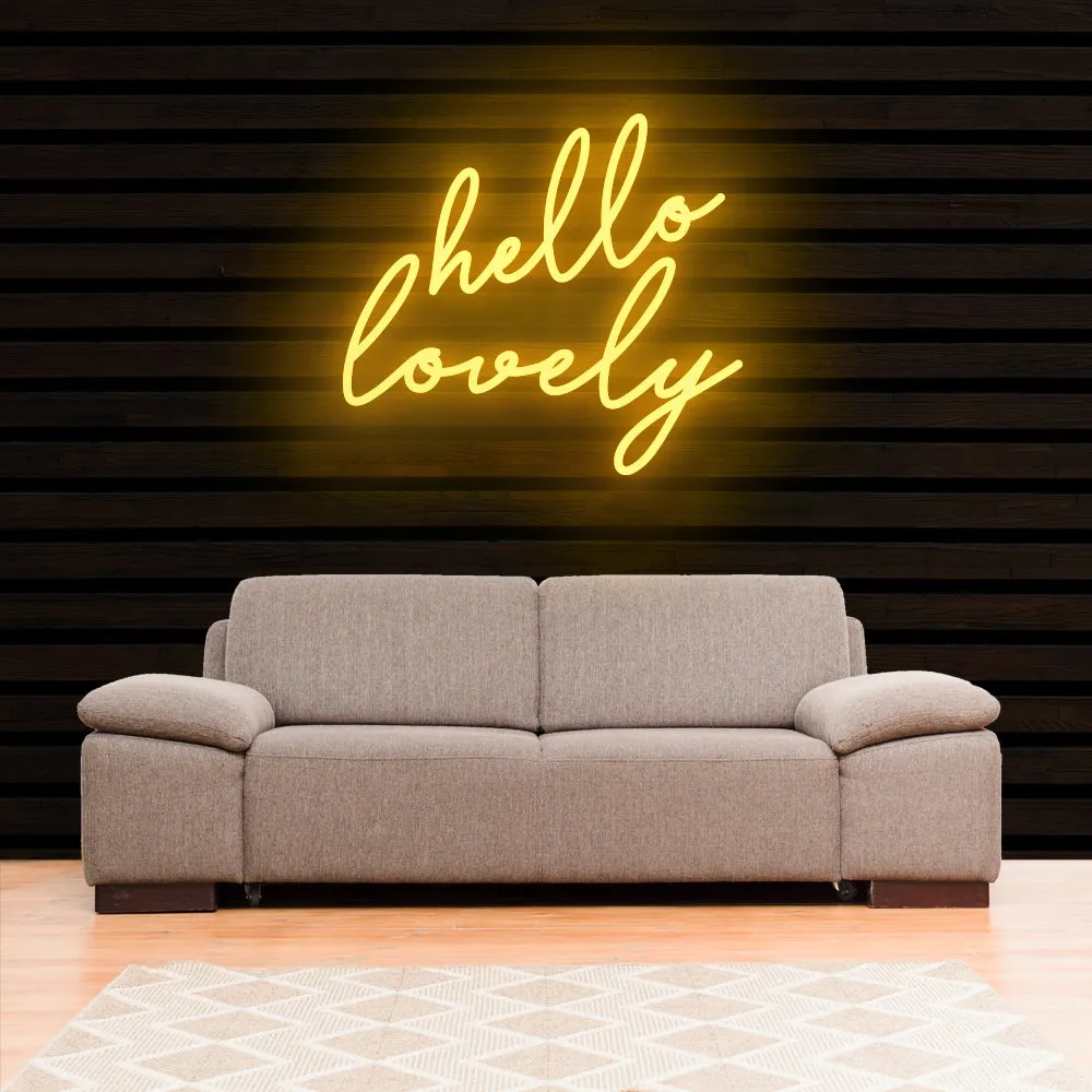 HELLO LOVELY Neon Sign Light