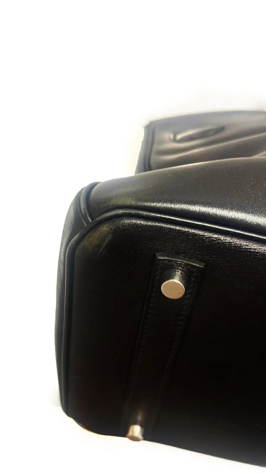 Hermes - Birkin 30 Black Swift Leather Noir PHW Palladium Hardware 2010