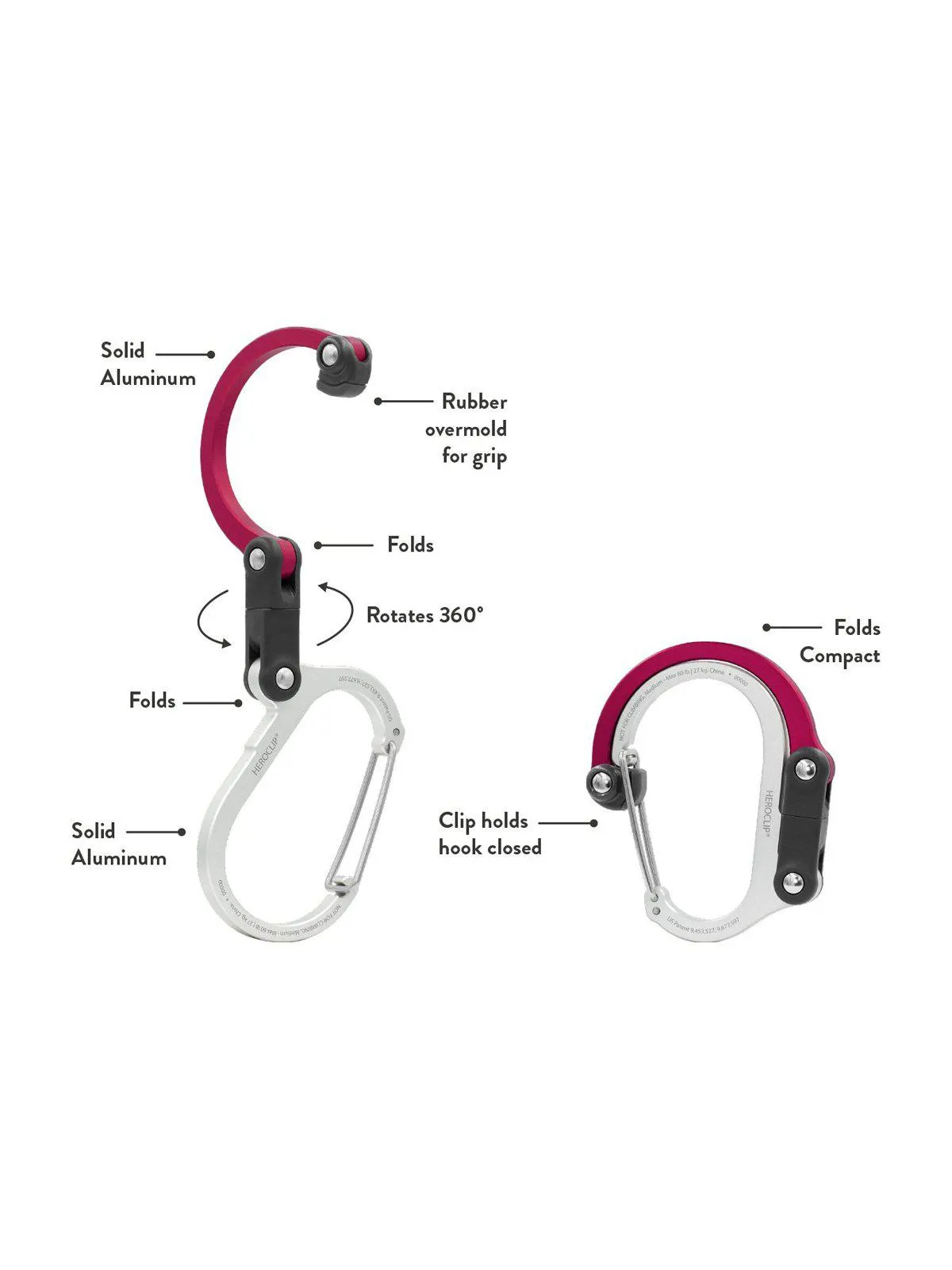 Heroclip Carabiner Medium Hot Rod Red