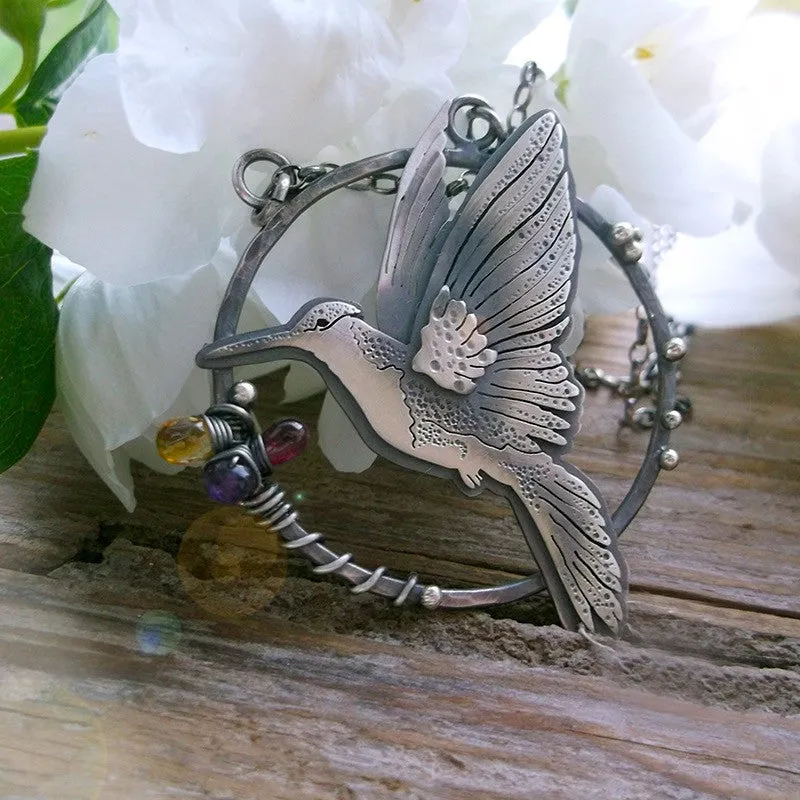 High Flight Necklace-Hummingbird Necklace