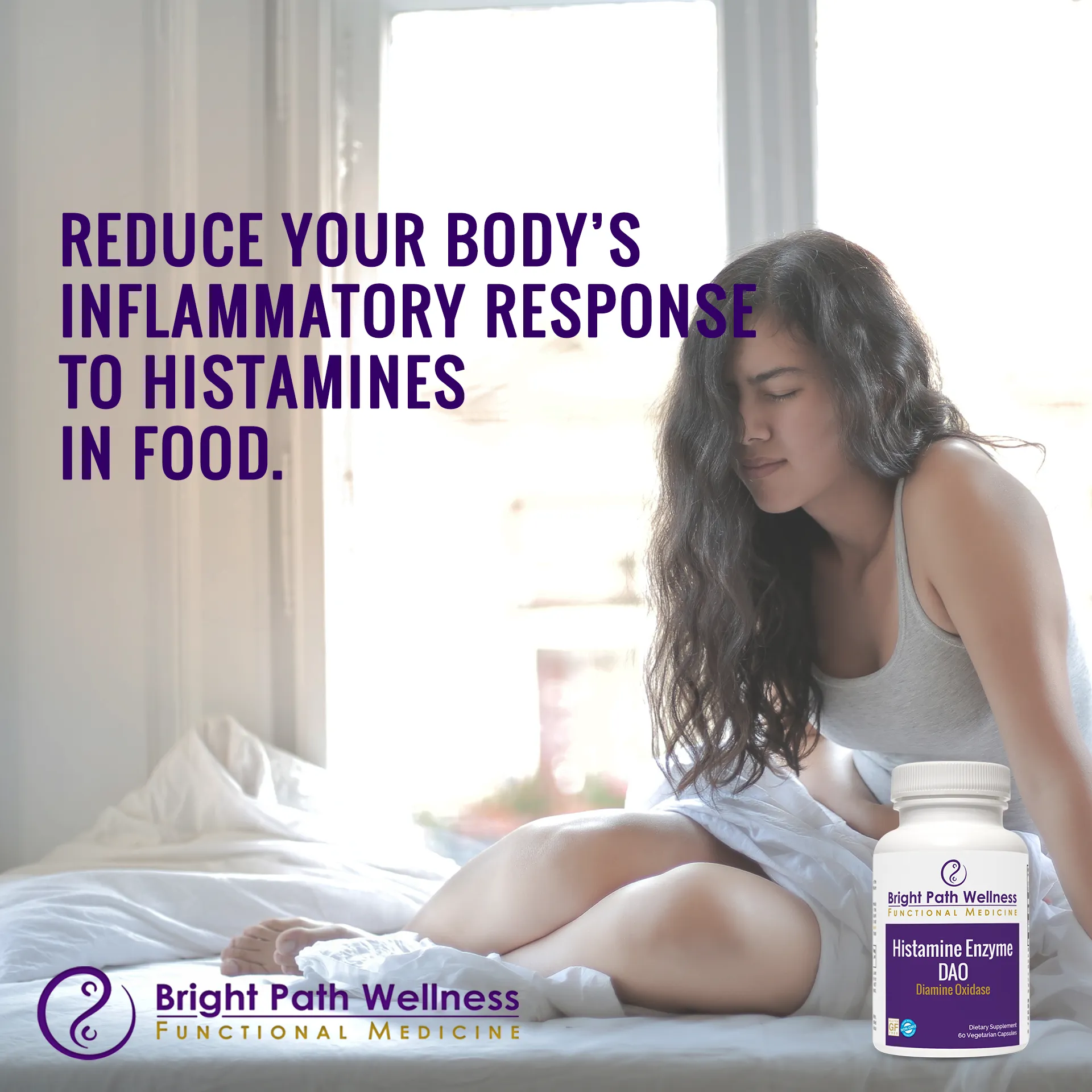 Histamine Enzyme - Diamine Oxidase - DAO supplement - 60 Tablets, Non GMO, Corn Free, Gluten Free, Soy Free