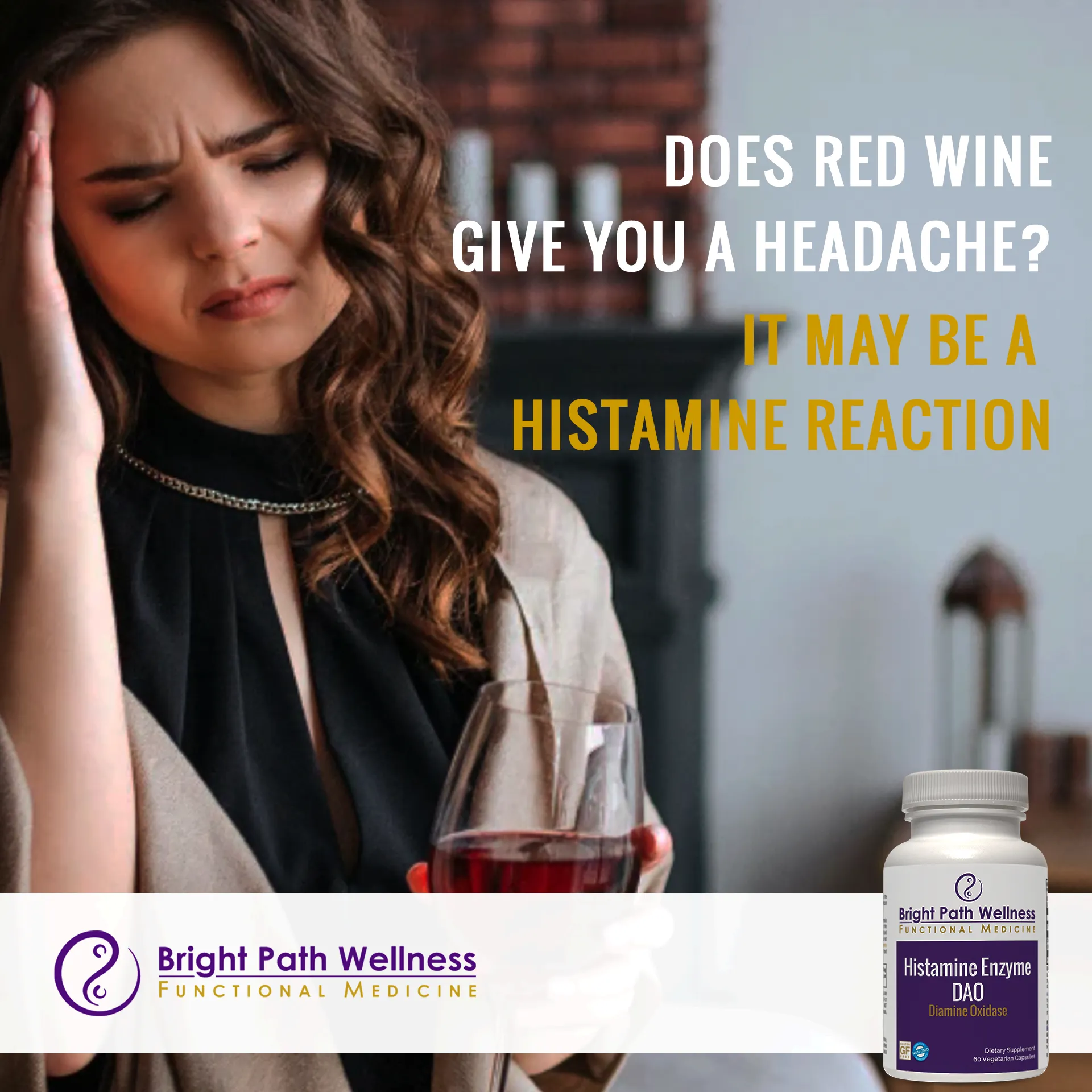 Histamine Enzyme - Diamine Oxidase - DAO supplement - 60 Tablets, Non GMO, Corn Free, Gluten Free, Soy Free
