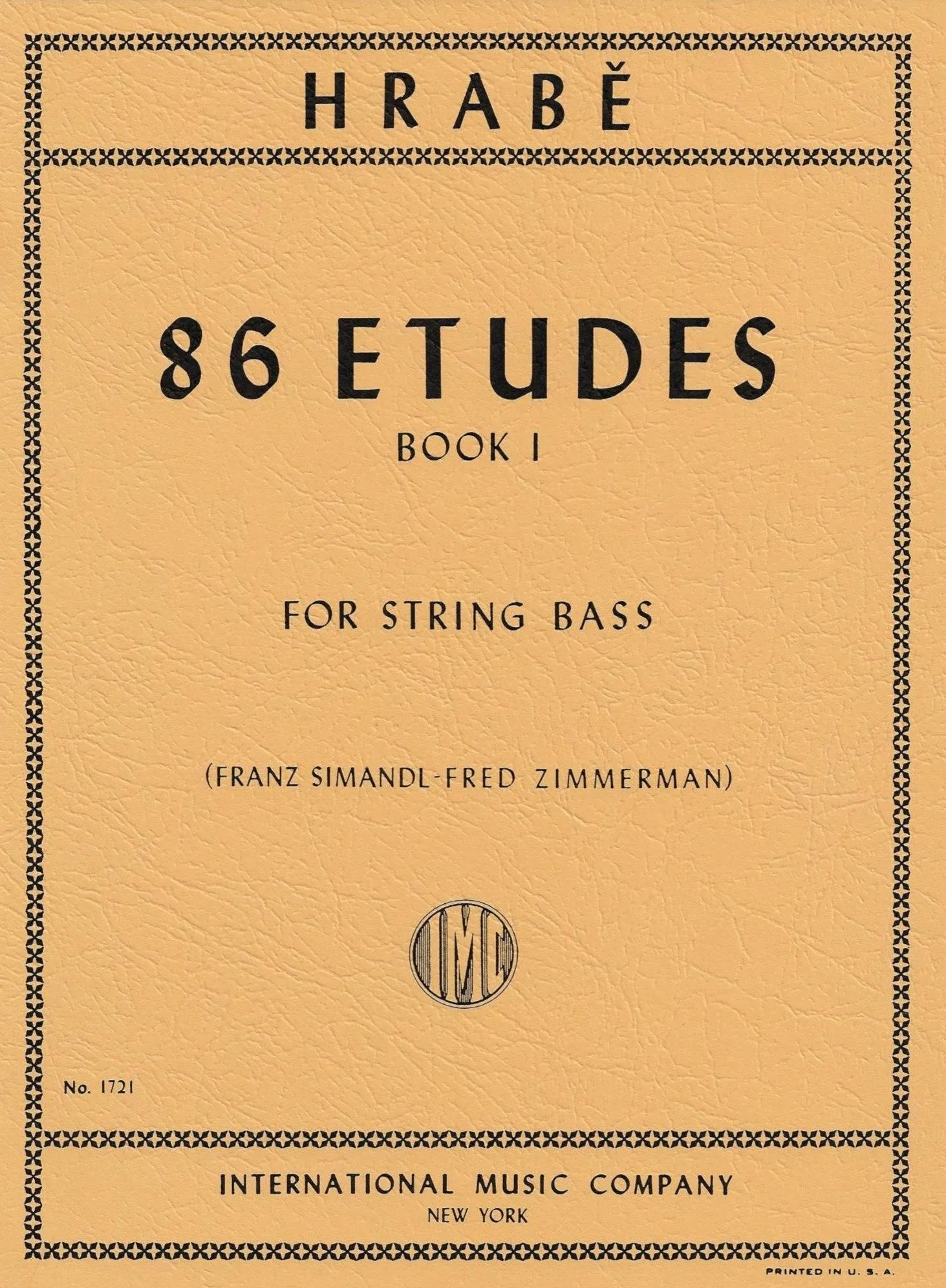 Hrabe: 86 Etudes for String Bass - Book 1