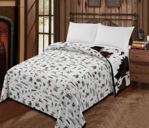 HUGE King Southwest LUXURY flannel BLANKET