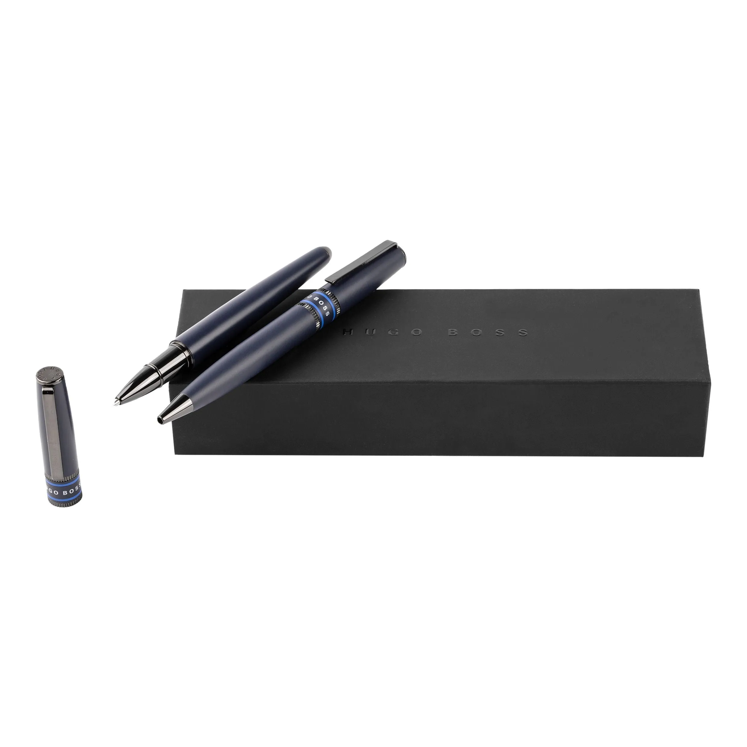 HUGO BOSS HPBR212L-Set Illusion Gear Blue (ballpoint pen & rollerball pen)