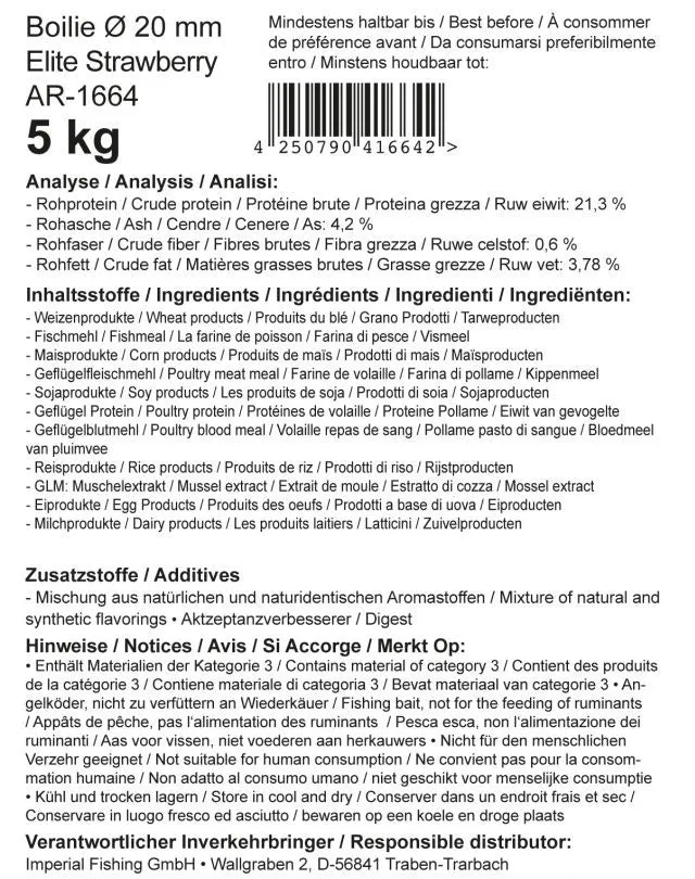 IB Menü Elite Strawberry Boilies