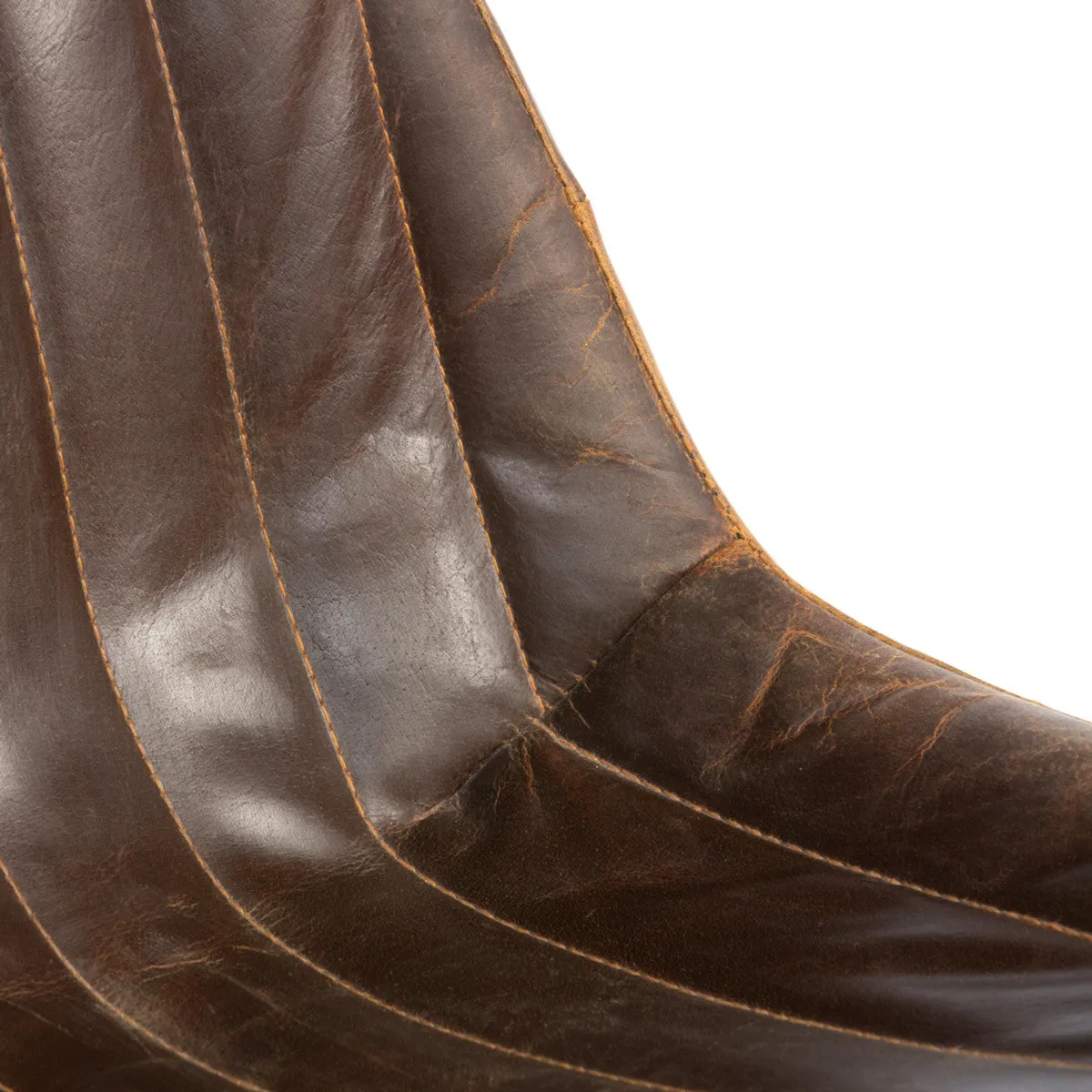 Industrial Leather Desk Chair