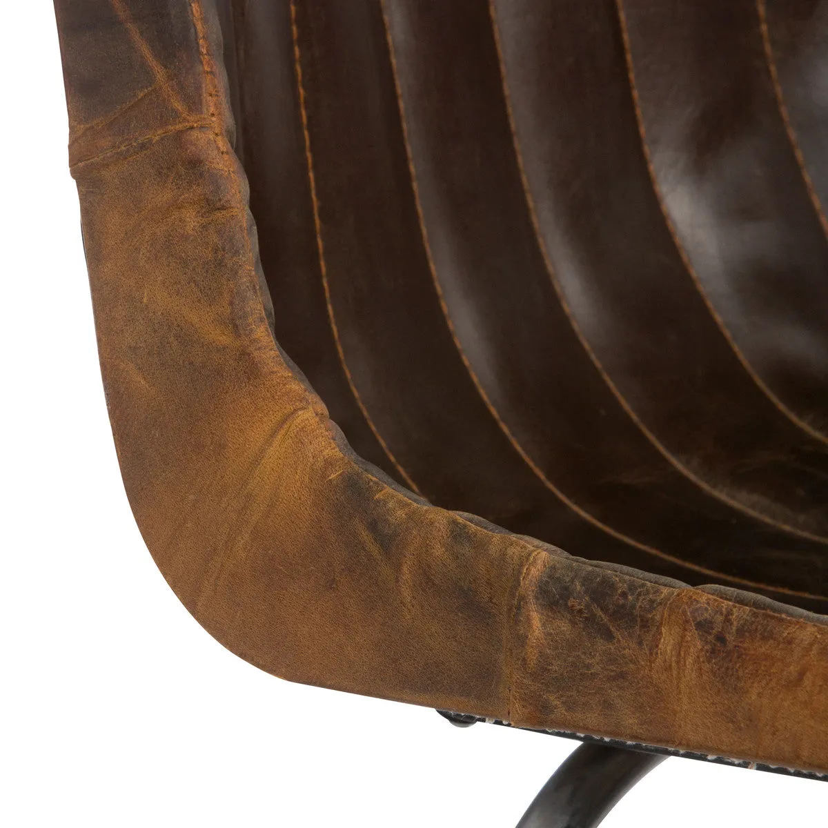 Industrial Leather Desk Chair
