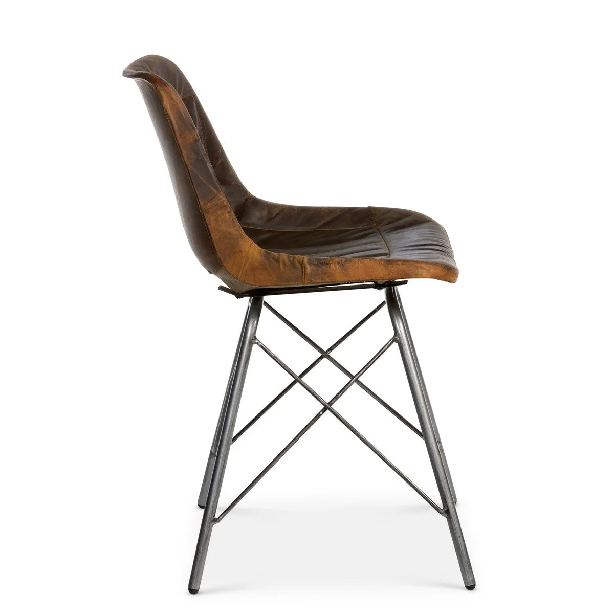 Industrial Leather Desk Chair