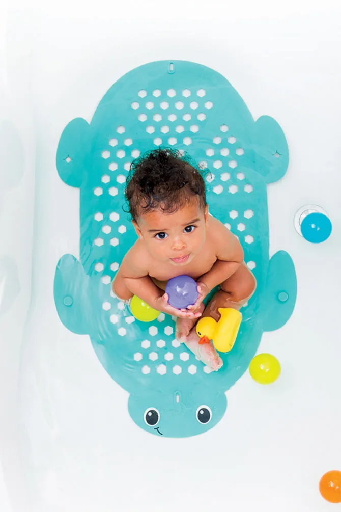 Infantino 2-in-1 Bath Mat & Storage Basket Turtle