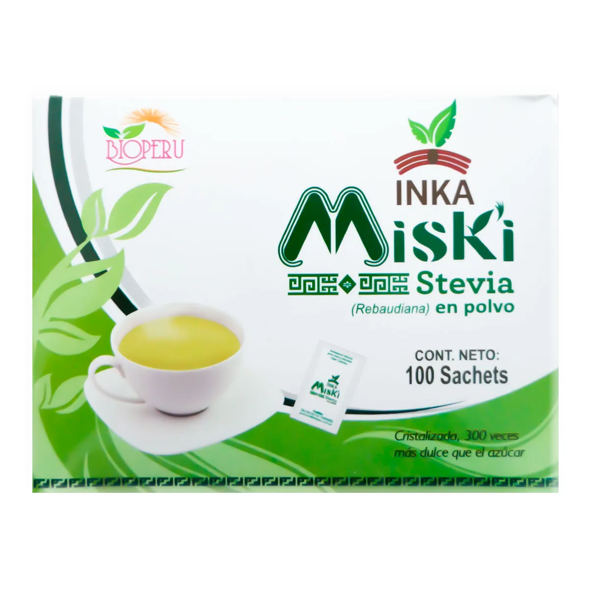 Inka Miski - Stevia Orgánica y Yacón en polvo - Stick Pack x 100u