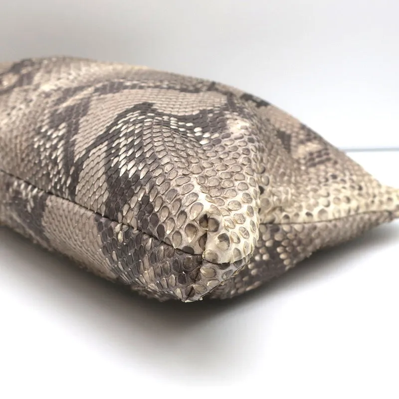 Jacquie Aiche Tassle Clutch Gray/Cream Snakeskin Medium Bag