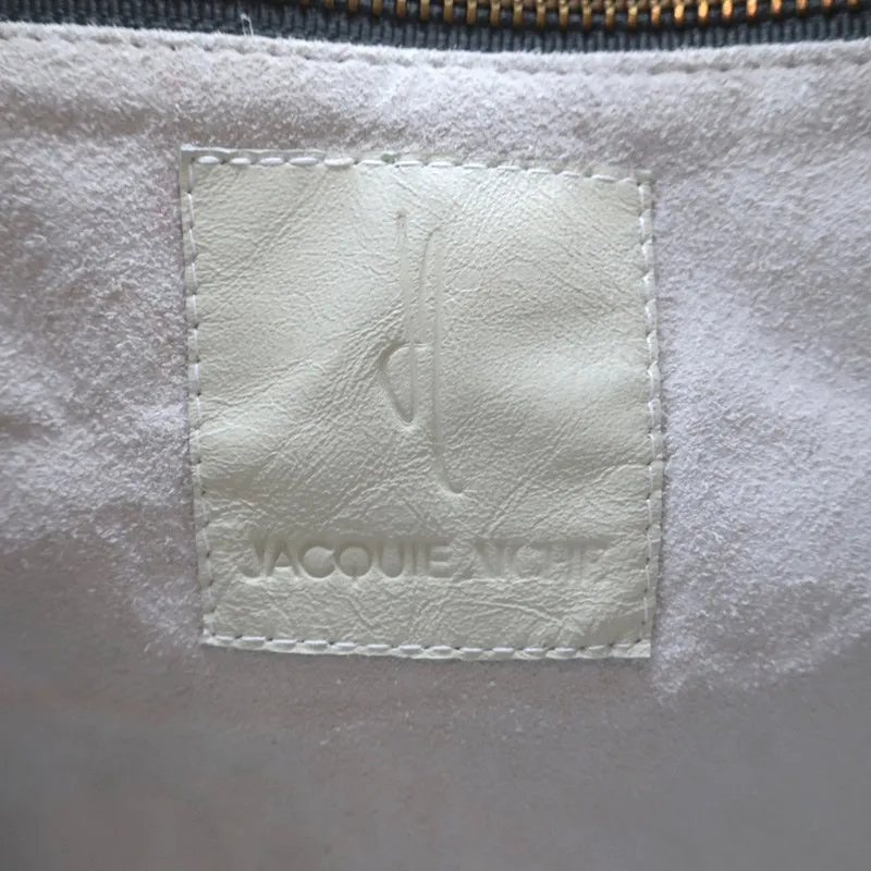 Jacquie Aiche Tassle Clutch Gray/Cream Snakeskin Medium Bag