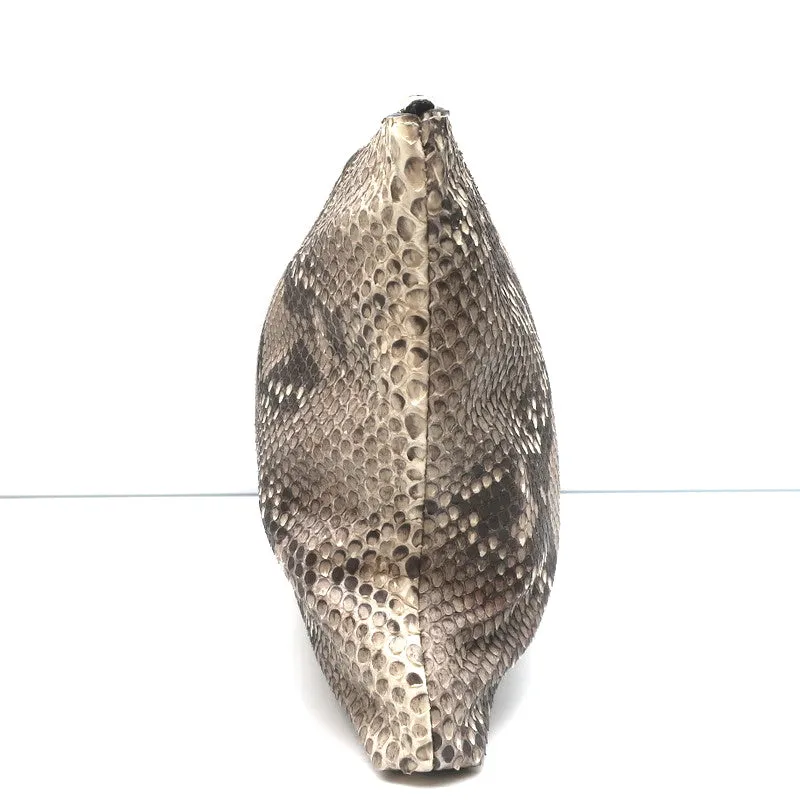 Jacquie Aiche Tassle Clutch Gray/Cream Snakeskin Medium Bag