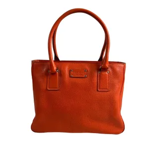 Kate Spade NY Women's Bright Orange Circle Perforated Design Shoulder Bag Sz M