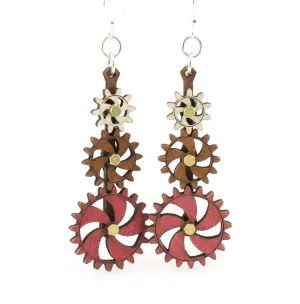 Kinetic Gear Earrings 5009C