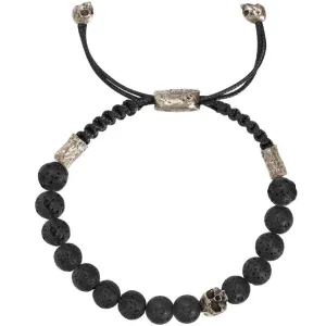 Lava Bead Skull Bracelet