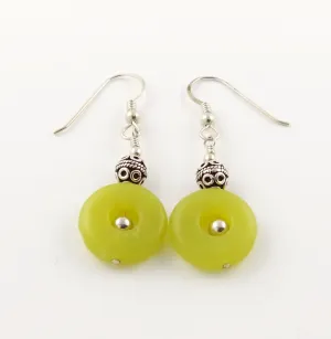 Lime Jade Donut Earrings